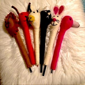 Felted Pencil Covers - 6 Felted Animal Pencil Covers, Fun!